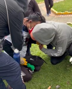 Manifestante herido trasladado de emergencia a Quito